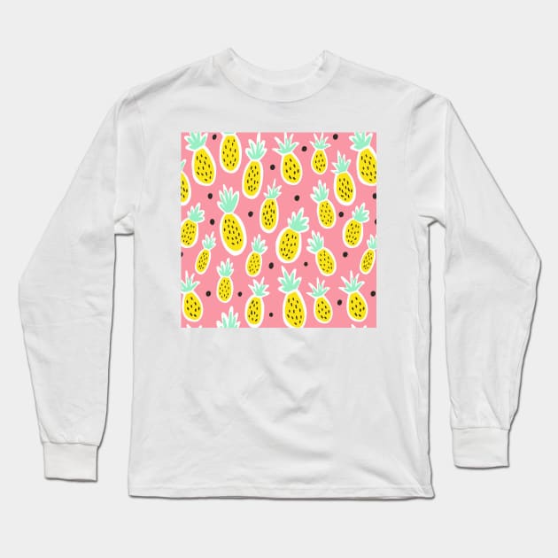 Pineapple Party Long Sleeve T-Shirt by ellolovey